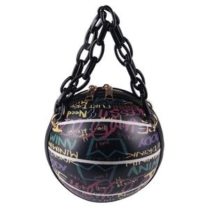 Graffiti Basketball Shaped CrossBody Purse